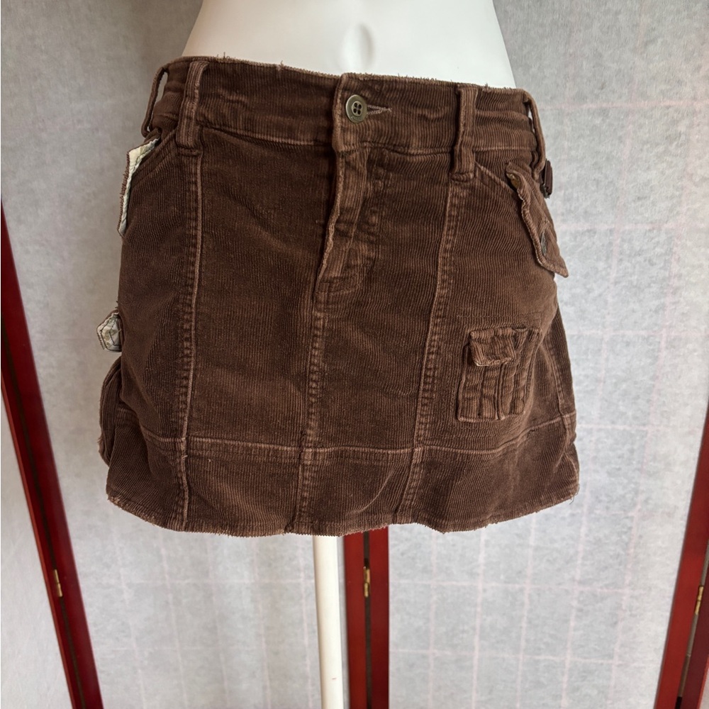Nori Brown Corduroy Skirt Y2K size 11